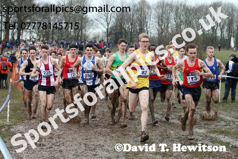 Mens under-20s 2018 British Inter Counties Cross Country Champs., Prestwold Hall, Loughborough. Photo: David T. Hewitson/Sports for All Pics